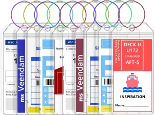 10 Pack Luggage Tags for Cruise Ship Essentials for NCL, Princess, Carnival and Holland America in 2025 & 2026