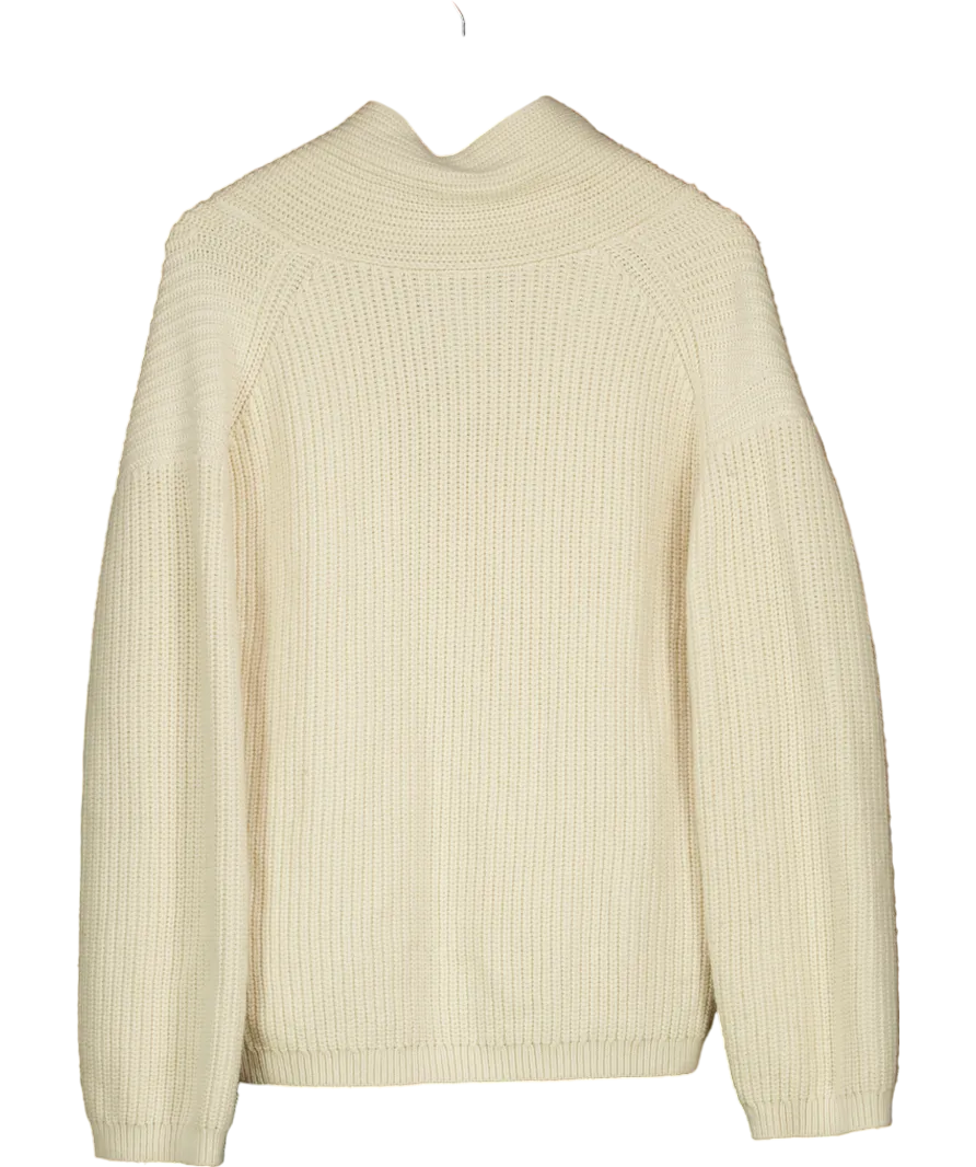 Arket Cream Shawl Collar Jumper UK S