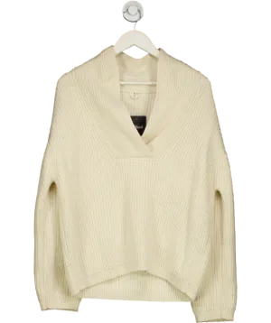 Arket Cream Shawl Collar Jumper UK S