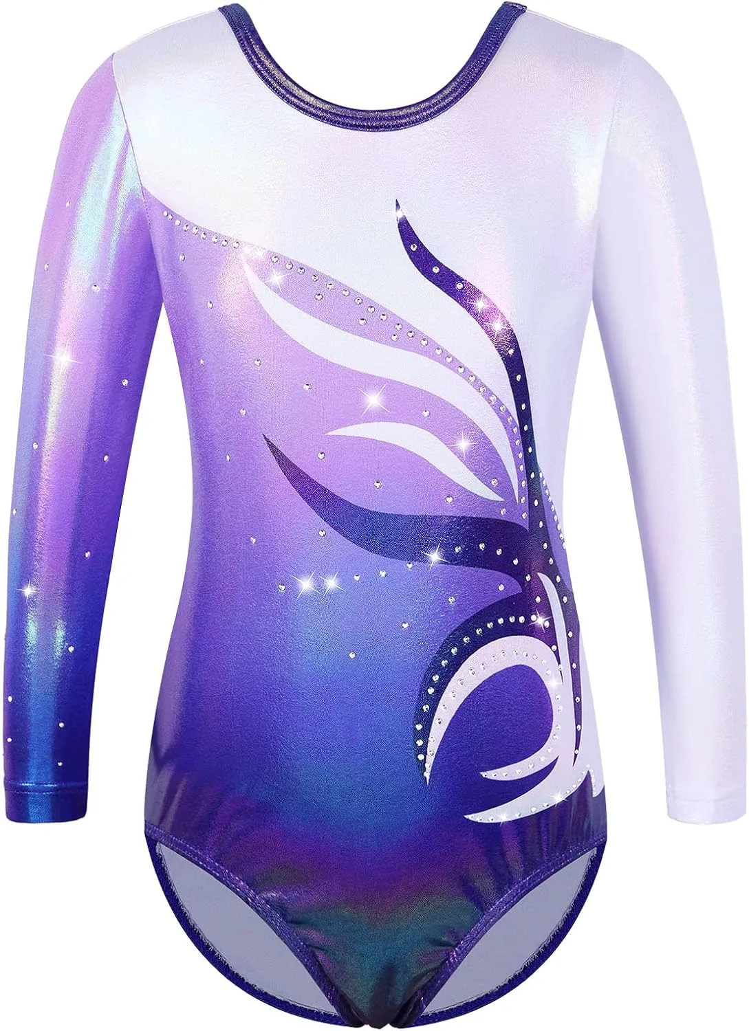 BAOHULU Gymnastics Leotards for Toddler Girls Patriotic Sparkle Red Blue Athletic Dancewear