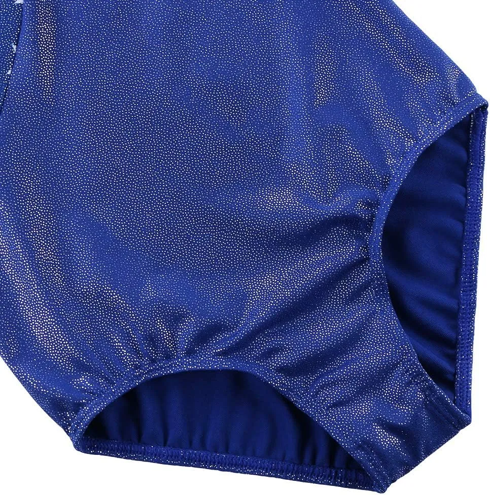 BAOHULU Gymnastics Leotards for Toddler Girls Patriotic Sparkle Red Blue Athletic Dancewear