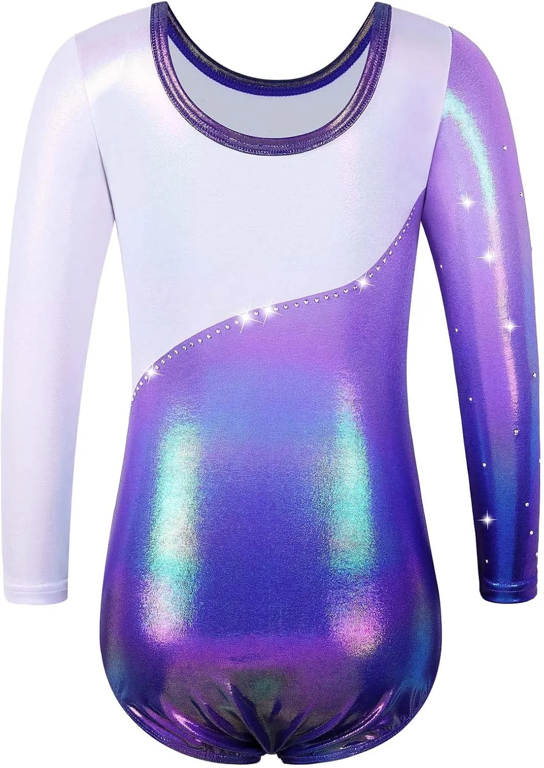 BAOHULU Gymnastics Leotards for Toddler Girls Patriotic Sparkle Red Blue Athletic Dancewear