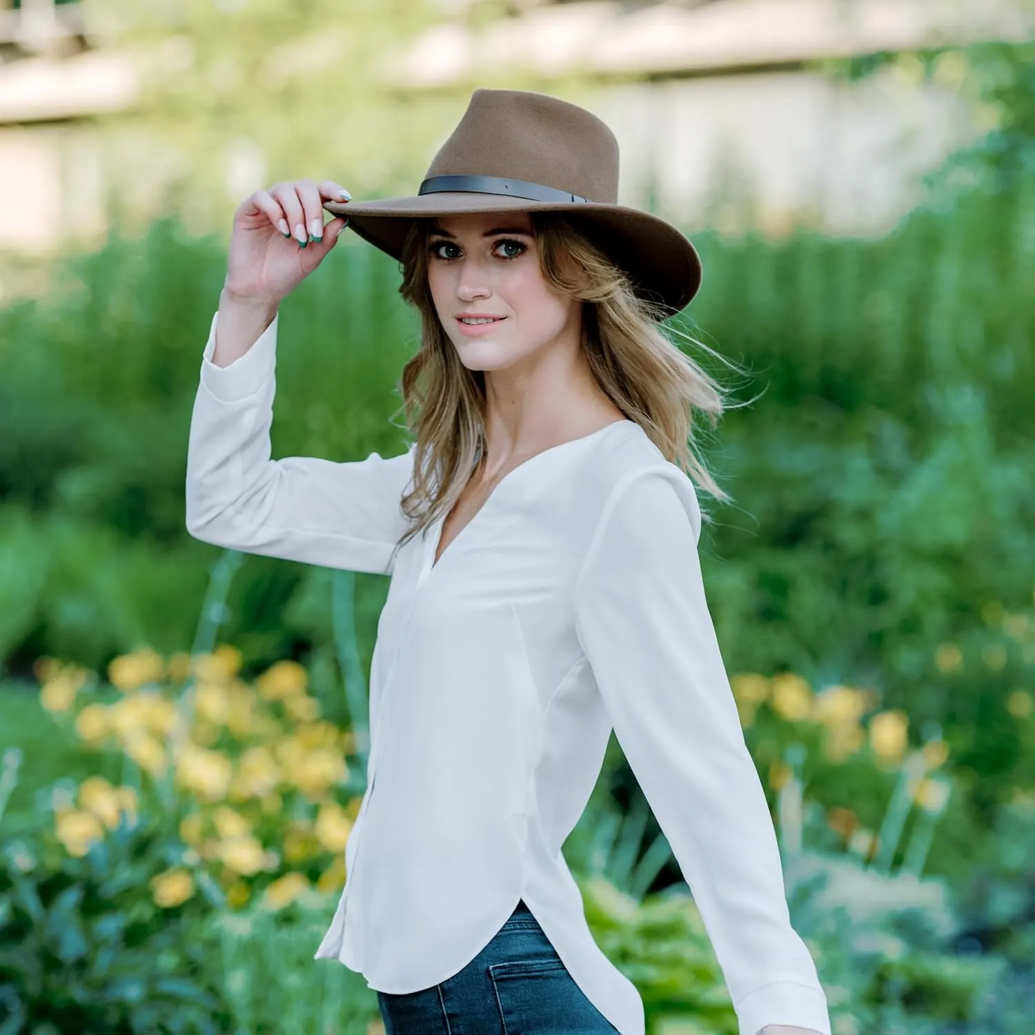 Bigalli Unisex-Adults Australian Wool Felt Teardrop Cowboy Hat - Waterproof, Crushable, Sun Protection - Chocolate
