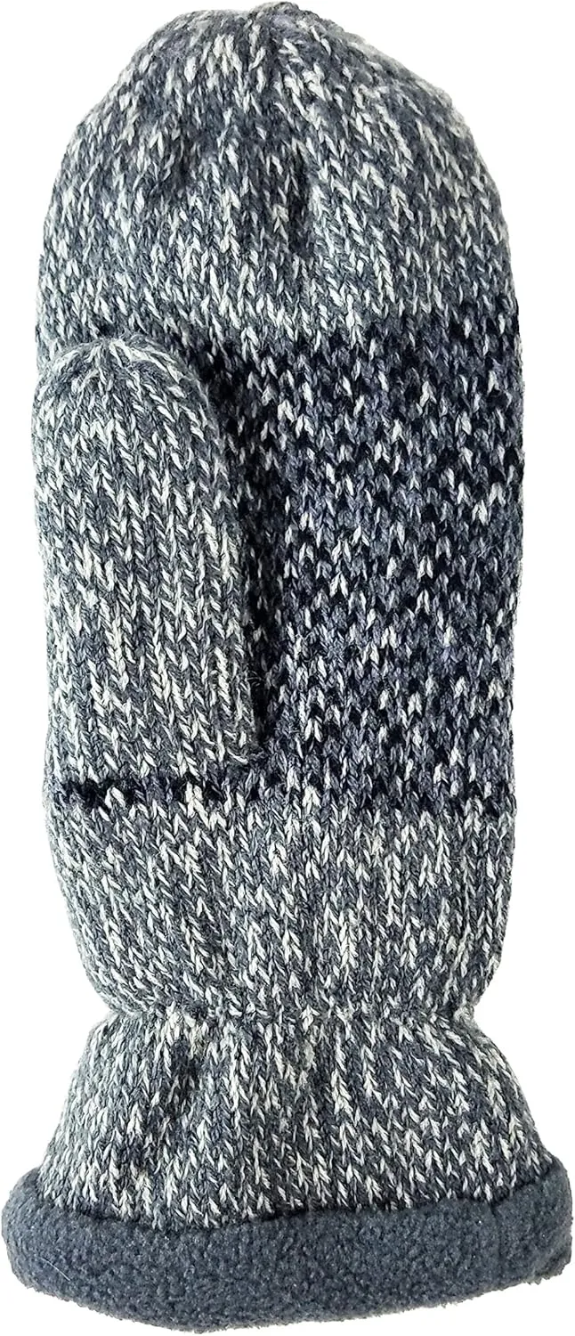 BRUCERIVER Women Snowflake Knit Mittens with Warm Thinsulate Fleece Lining