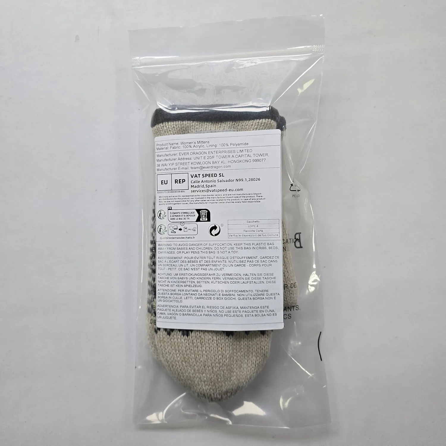 BRUCERIVER Women Snowflake Knit Mittens with Warm Thinsulate Fleece Lining