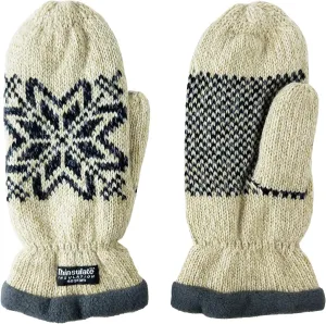 BRUCERIVER Women Snowflake Knit Mittens with Warm Thinsulate Fleece Lining