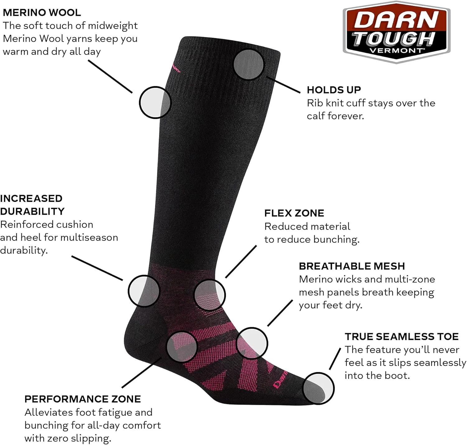 DARN TOUGH (8029) RFL Thermolite OTC Ultra-Lightweight Women's Sock