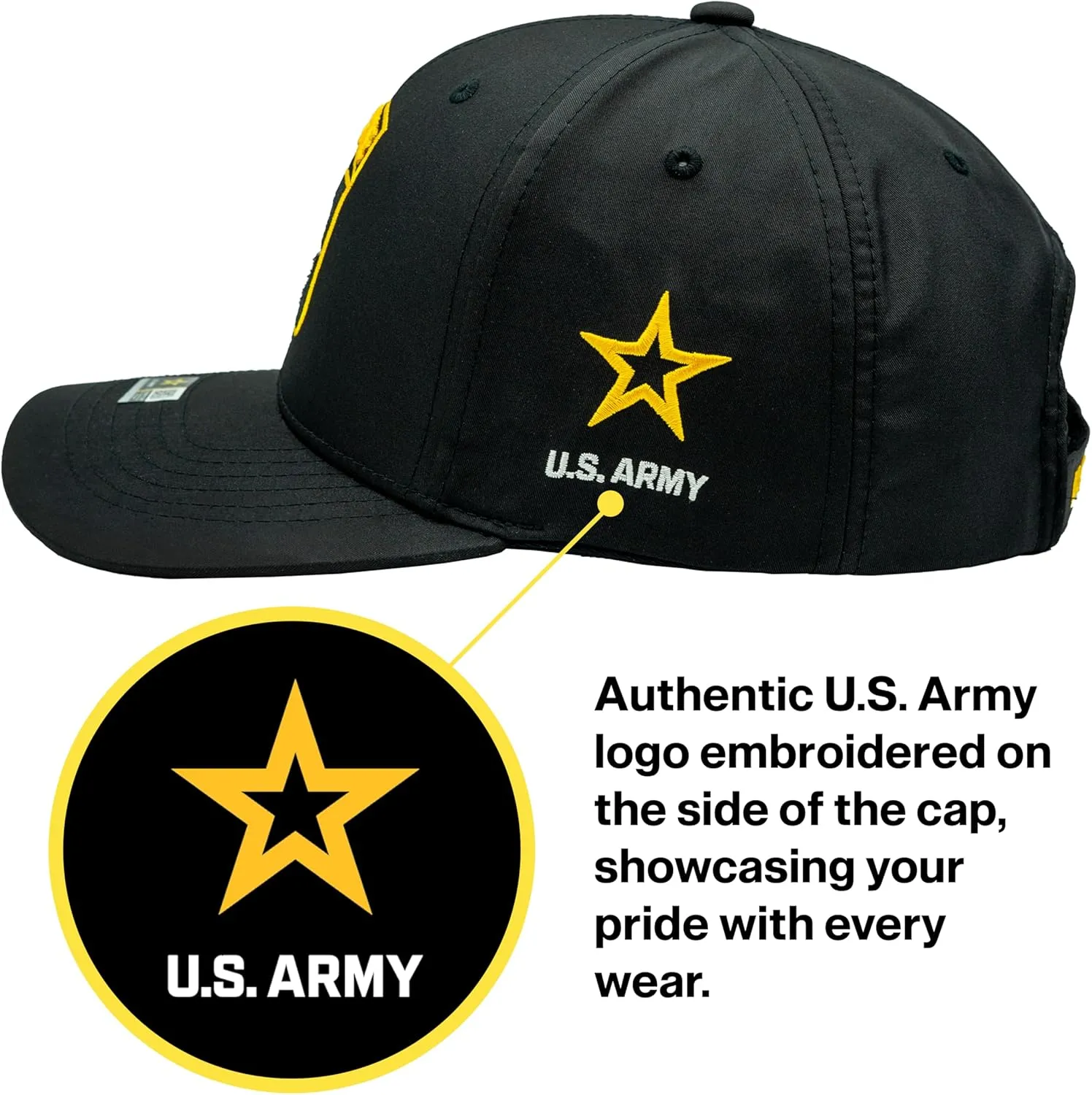 Desert Storm Veteran Hat for Men Officially Licensed US Army Combat Veterans Embroidered Adjustable Baseball Cap
