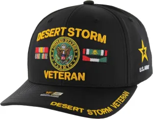 Desert Storm Veteran Hat for Men Officially Licensed US Army Combat Veterans Embroidered Adjustable Baseball Cap