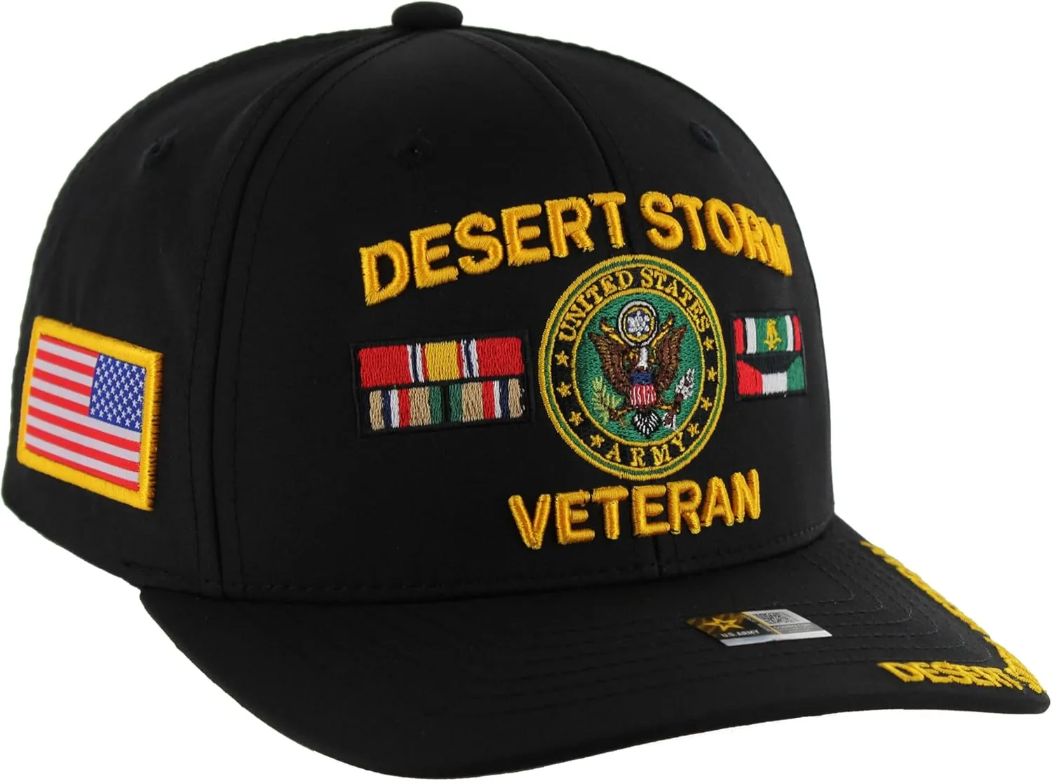 Desert Storm Veteran Hat for Men Officially Licensed US Army Combat Veterans Embroidered Adjustable Baseball Cap