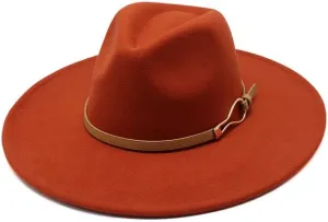 DHAEY Popular Large Brim Peach Heart Concave-Convex Wool Top Hat, Autumn and Winter Jazz Hat British Vintage Fashion Felt Hat Luopan Caps & Hats (Color : Caramel, Size : 56-58cm)