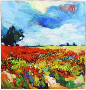 Grace Scarves 100% Silk Scarf, Artists Collection (van Gogh & Monet)