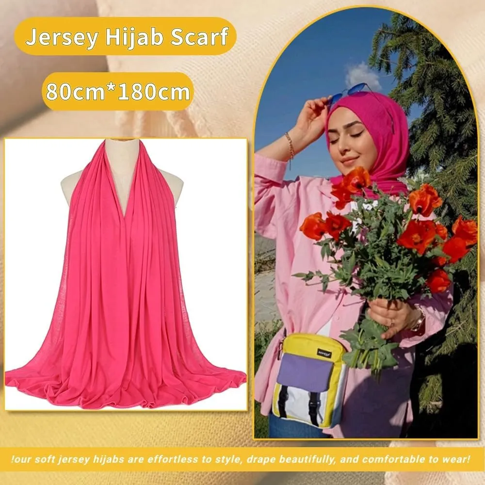 Head Wraps for Black Women Hijab Scarves Large Muslim Headwraps Stretch Hair Wraps Headband