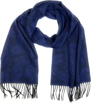Hickey Freeman Patterned 100% Italian Cashmere Scarf for Men  Ultra-Soft Mens Winter Scarves, 66-Inches x 12-Inches