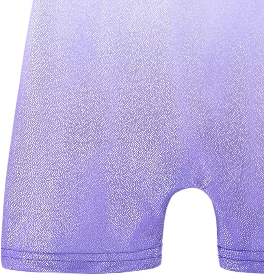HOZIY Leotards for Girls Gymnastics Kids Children Biketard Snowflake Ribbon Blue Purple Hot Pink Sparkle