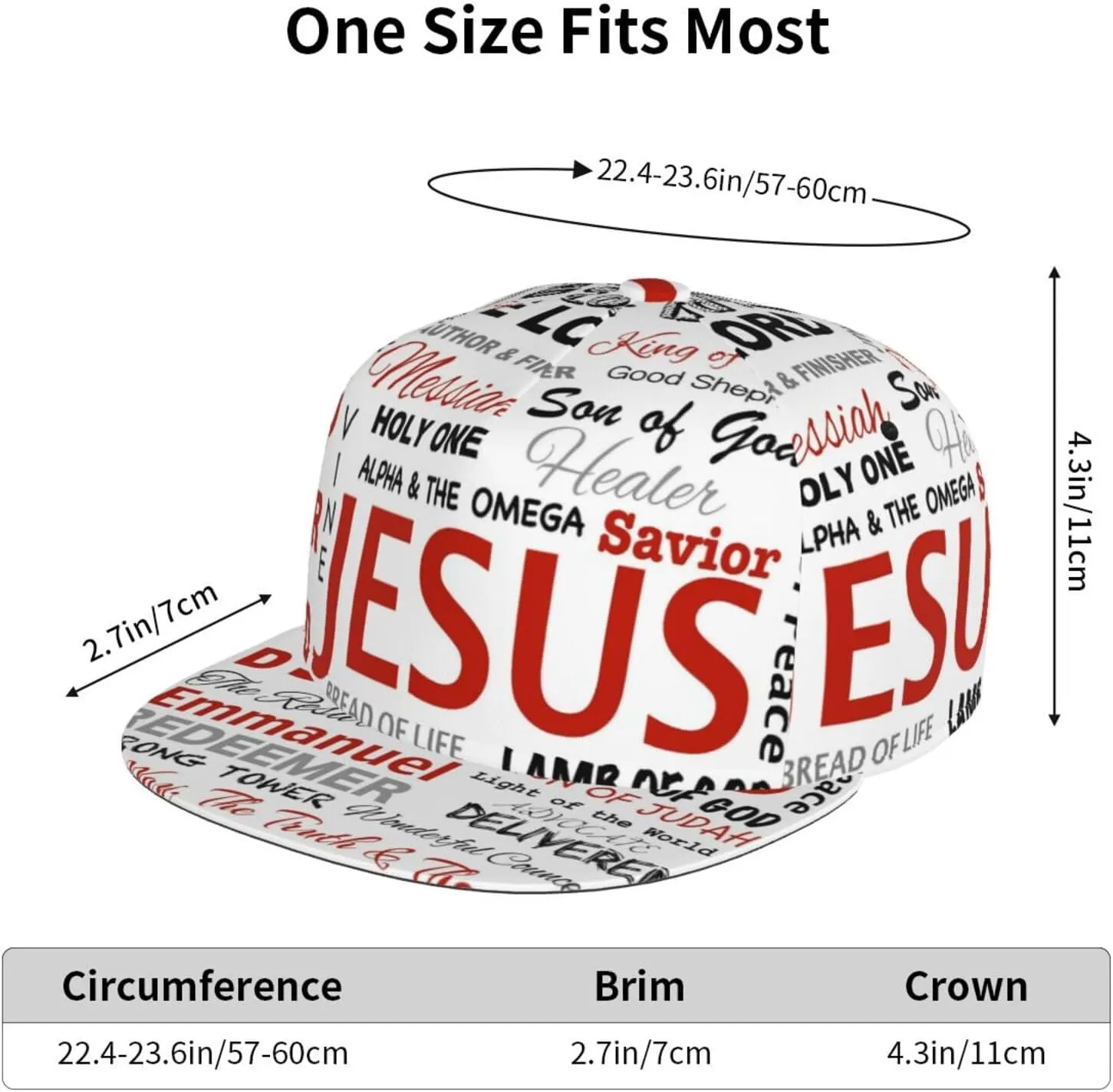 Jesus Baseball Cap for Men Women Adjustable Trucker Hat for Running Sports Hiking Beach