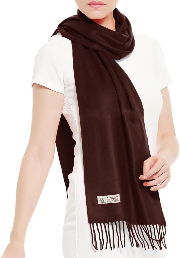 Plain Solid Color Cashmere Feel Classic Soft Luxurious Winter Scarf For Men Women