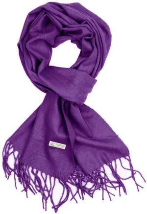 Plain Solid Color Cashmere Feel Classic Soft Luxurious Winter Scarf For Men Women
