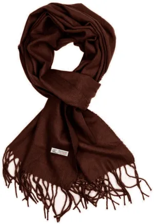 Plain Solid Color Cashmere Feel Classic Soft Luxurious Winter Scarf For Men Women