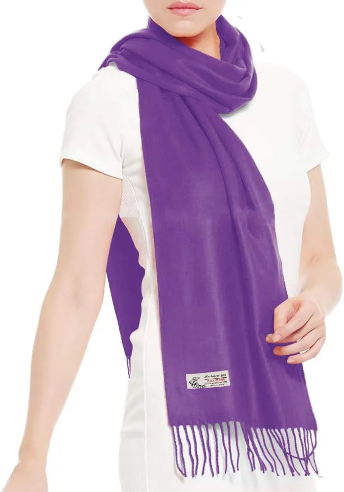 Plain Solid Color Cashmere Feel Classic Soft Luxurious Winter Scarf For Men Women