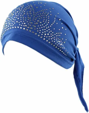 Qhome Womens Rhinestone Head Scarf Head Wrap Chemo Cap Spandex Bandana Du Rag