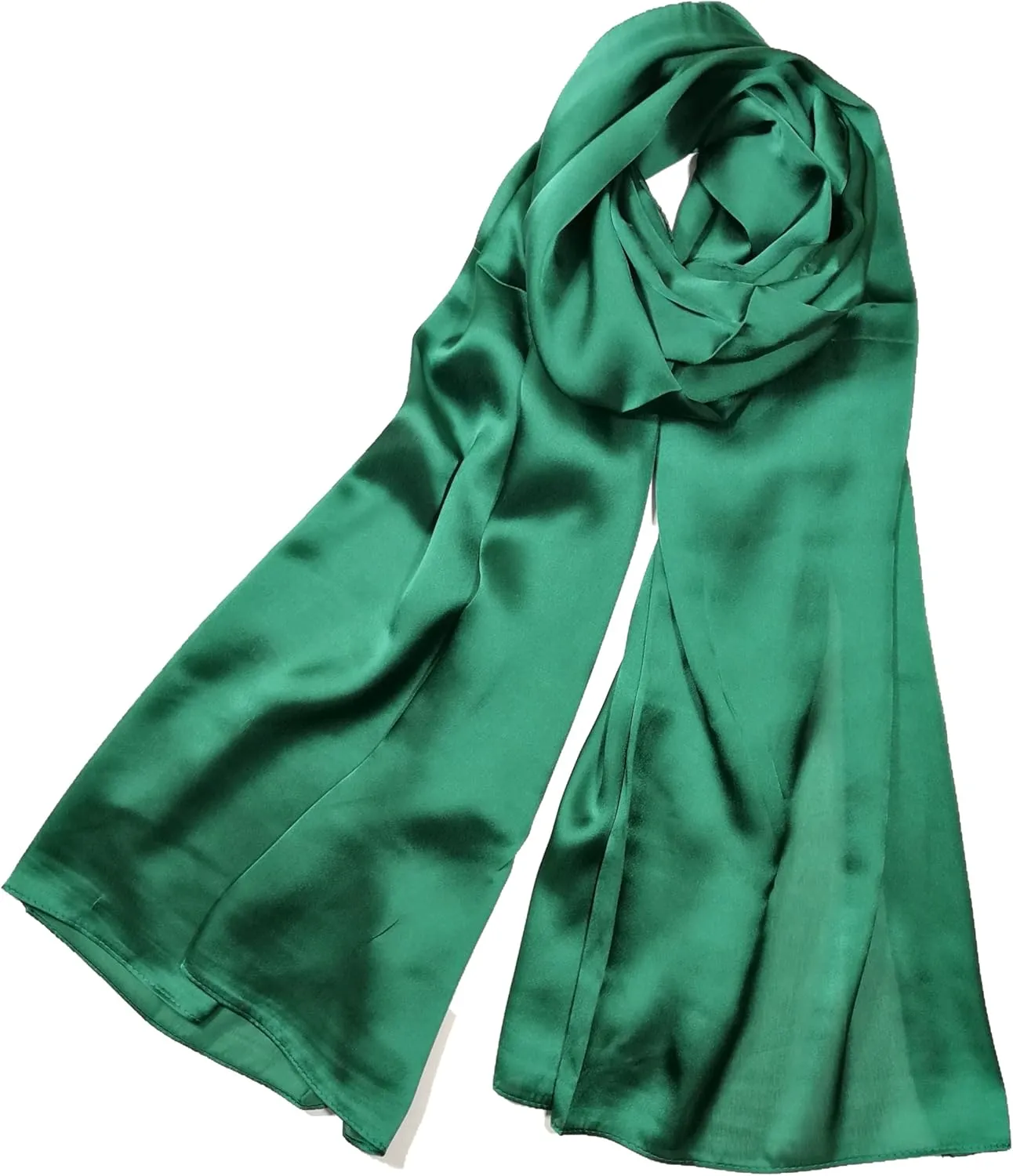 Shanlin Silk Feel Long Satin Patterned & Solid Color Scarves for Women in Gift Box