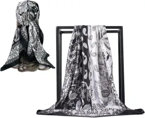 Silk Like Scarf Neck Scarves Womens Large Square Satin Hair Scarf 35 x 35 inches
