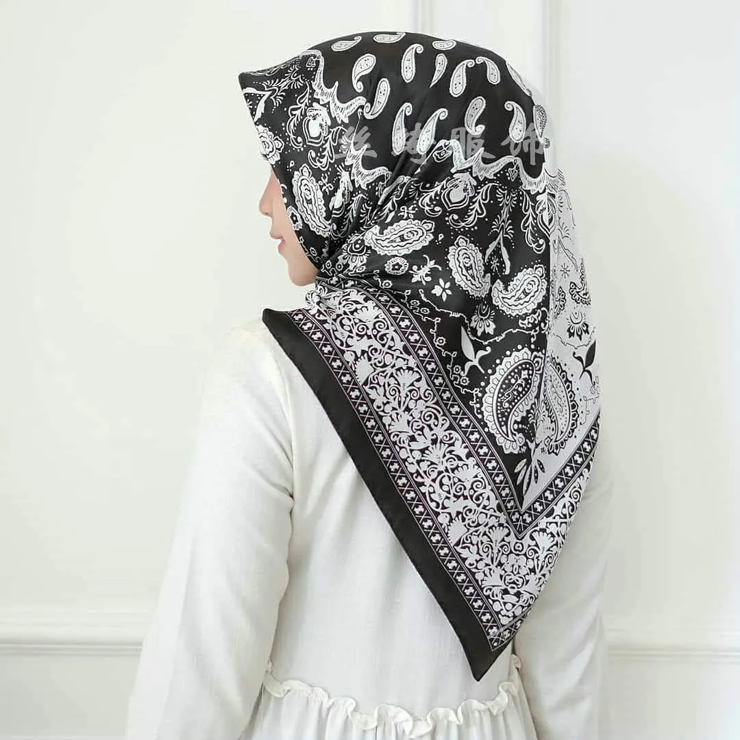 Silk Like Scarf Neck Scarves Womens Large Square Satin Hair Scarf 35 x 35 inches