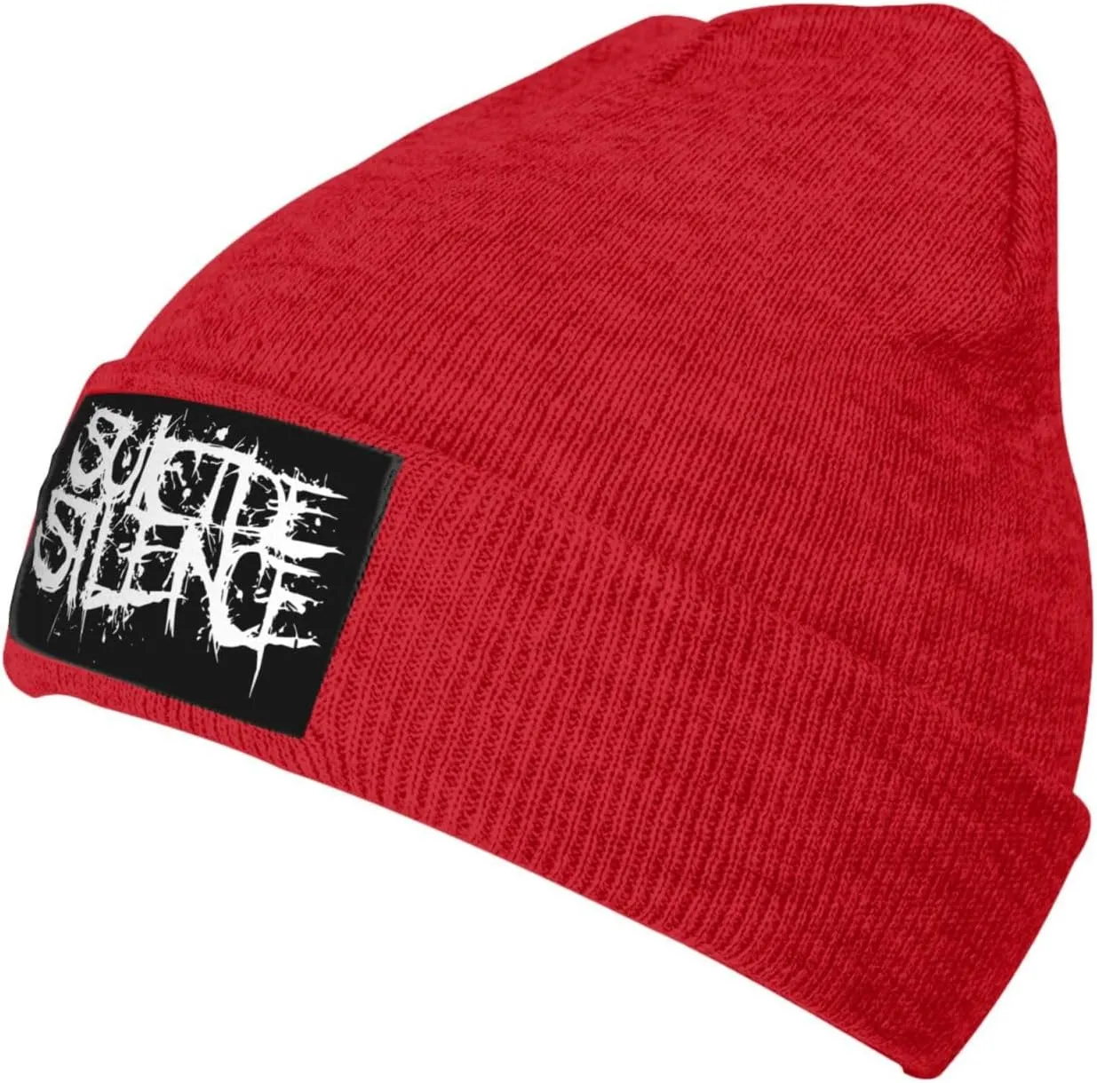 Suicide Music Silence Knit Cuffed Beanie Hat Warm Beanies Soft Slouchy Winter Hats Men's Women's Daily Caps Black
