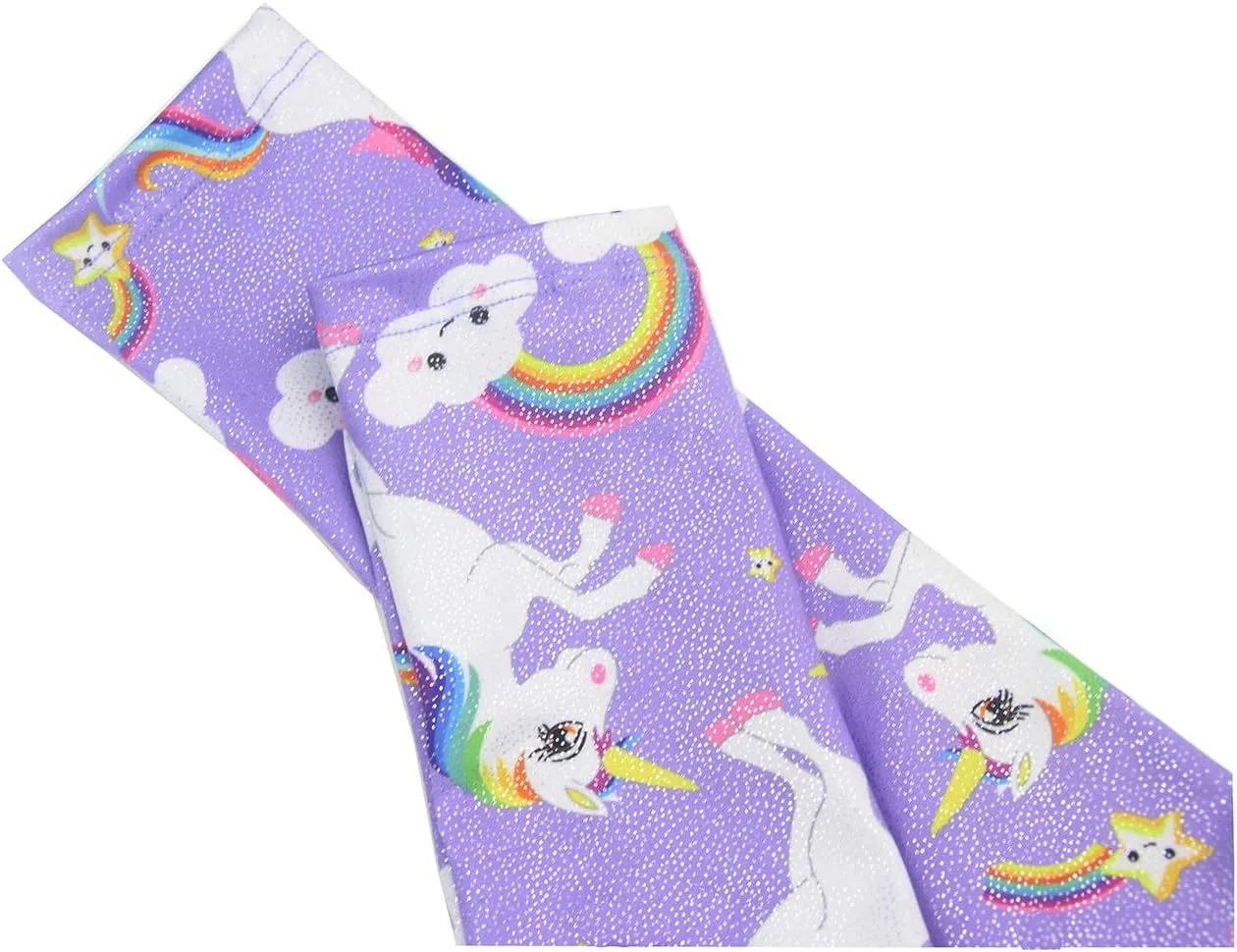 TENVDA Gymnastics Leotards for Girls Sparkly Unicorn Rainbow Long Sleeve Kids Tumbling Outfit Age 2-9 Years Old