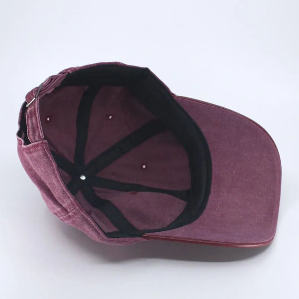 The Vintage Year Heavy Washed Wax Coated Cotton Adjustable Low Profile Men Women Baseball Cap