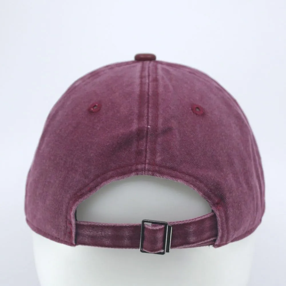 The Vintage Year Heavy Washed Wax Coated Cotton Adjustable Low Profile Men Women Baseball Cap