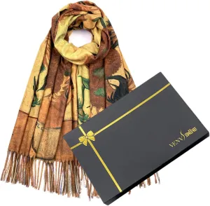 VENVSBEE Van Gogh Scarves Art Scarf for Women Best Gift Reversible Soft Cashmere Feel Shawl Wrap Pashmina in Gift Box