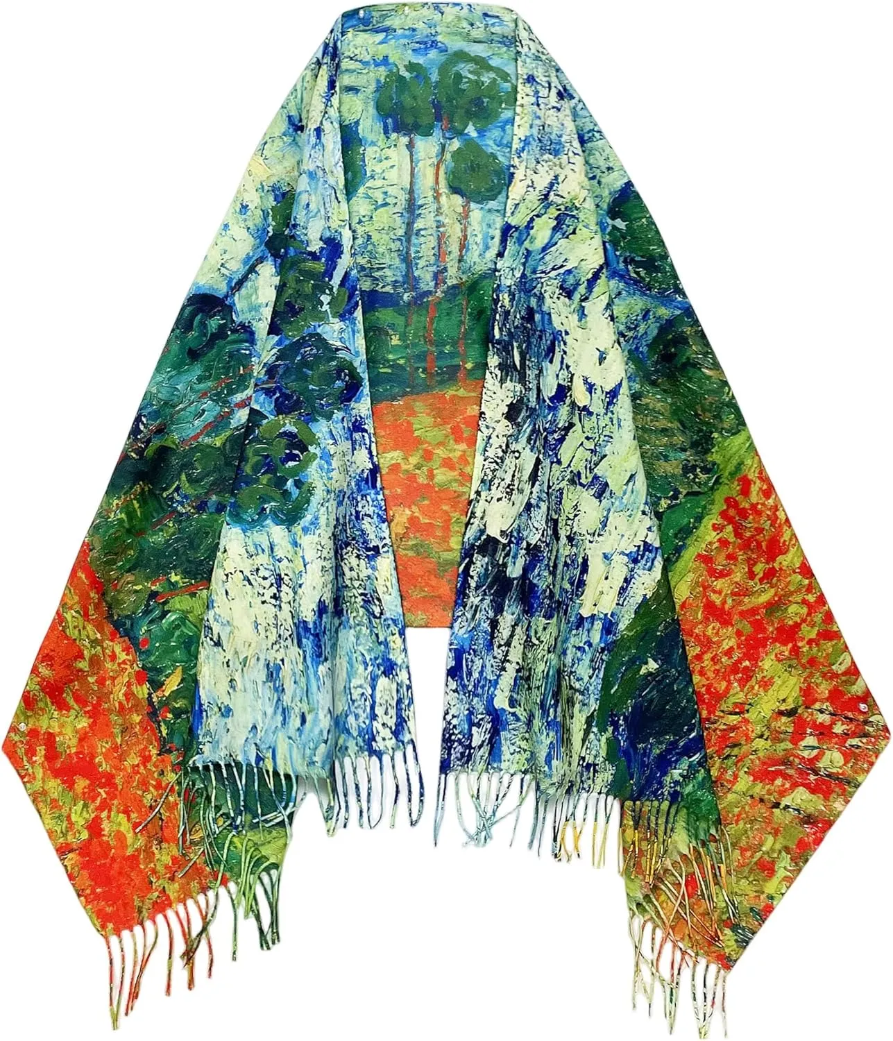 VENVSBEE Van Gogh Scarves Art Scarf for Women Best Gift Reversible Soft Cashmere Feel Shawl Wrap Pashmina in Gift Box