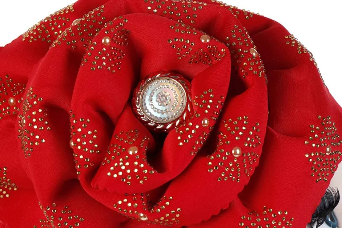 Women Rhinestone Turban Hats Chemo Head Wraps Long Headwear Head Scarves