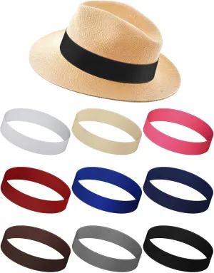 Yahenda 9 Pcs Stretchable Hat Band Ribbon Panama Western Cowboy Hat Bands Costume Headwear for Women Men